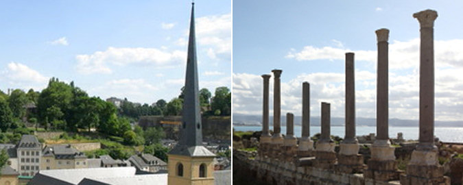 Spire in Luxembourg; Columns in Lebanon