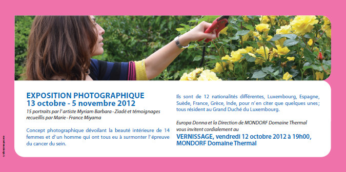 Invitation to Photographic Exhibition and Opening: Hymne à la beauté